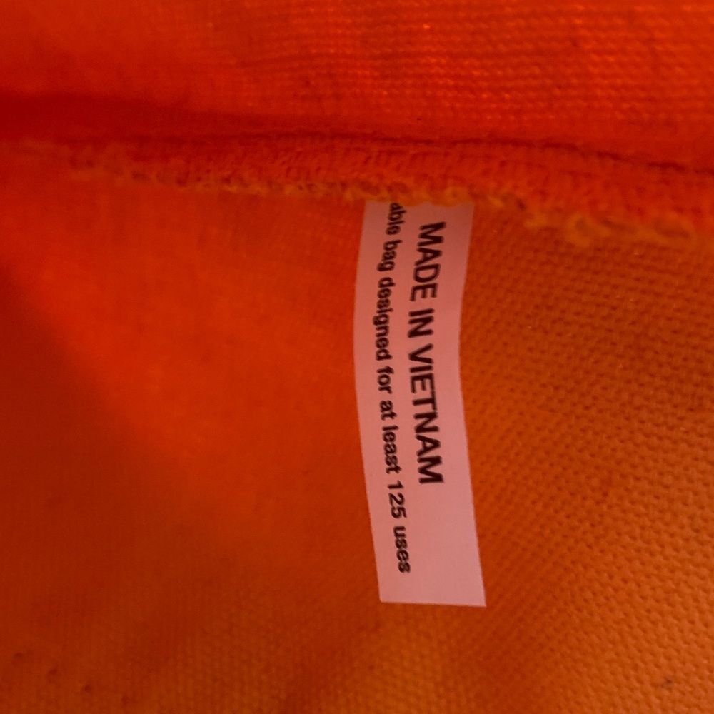 Trader Joe's Halloween Trick or Treat Orange Tote Bag - Picture 7 of 12